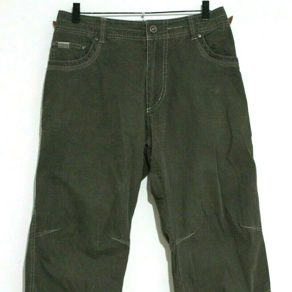 Kuhl Mens Size 32wx40L Revolvr Hiking Denim Olive